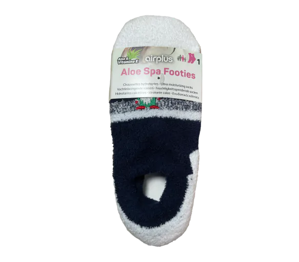Aloe Spa Footies chaussettes courtes hydratantes 36-41 Noël Airplus - une paire de chaussettes