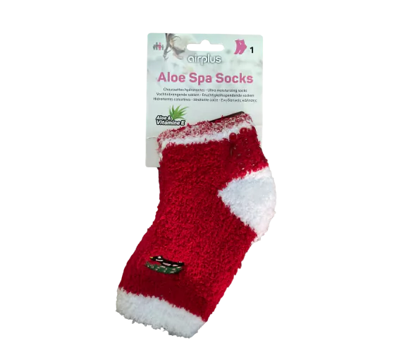 Aloe Spa Socks Chaussettes hydratantes femme Noël Airplus - une paire de chaussettes