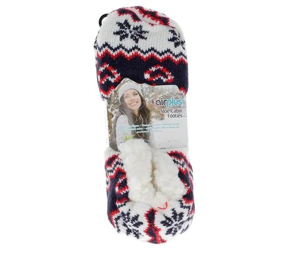 Aloe cabin footies Chaussons hydratants femme taille 36-41 Airplus - une paire