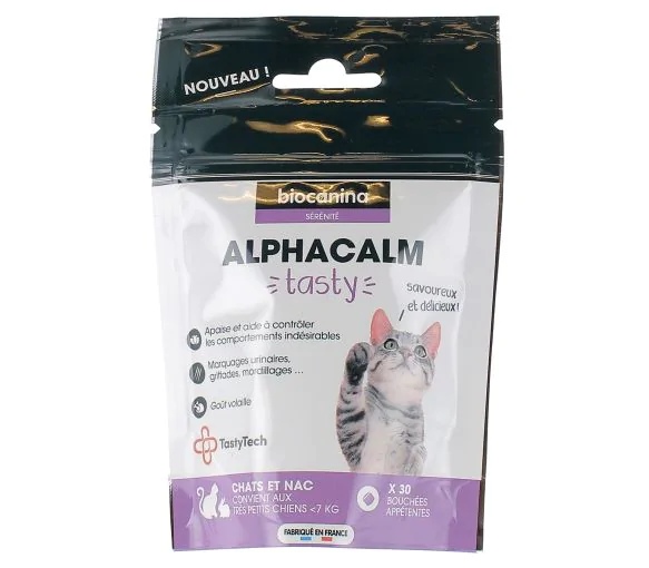 Alphacalm Tasty Chat Biocanina - sachet de 30 bouchées