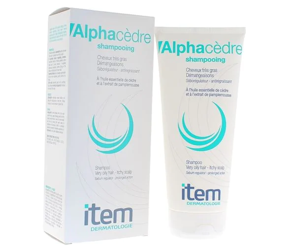 Alphacèdre Shampoing cheveux très gras Item Dermatologie - tube de 200 ml