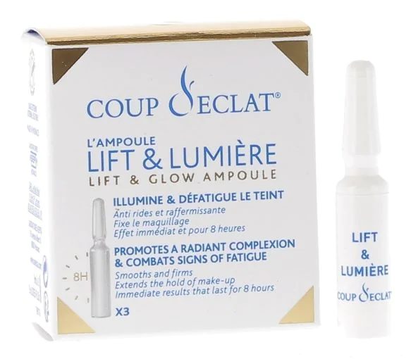 Ampoules lift & lumière Coup d'éclat - boite de 3 ampoules de 1 ml