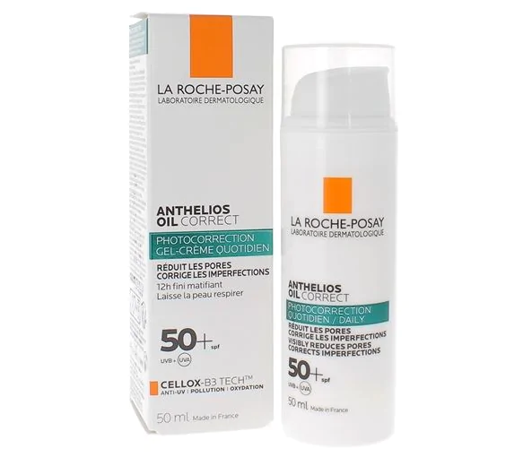 Anthelios oil correct photocorrection gel-crème quotidien La Roche-Posay SPF50+ - flacon pompe 50 ml