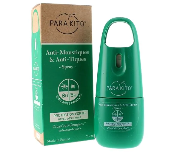 Anti-moustiques & Anti-tiques Spray protection Forte Para kito - Spray de 75ml