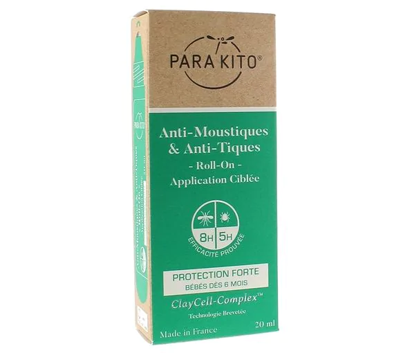 Anti-moustiques et anti-tiques protection forte Para kito - roll-on de 20ml