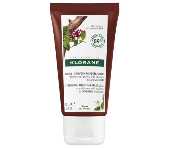 Après-shampoing cheveux fatigués & chute à la quinine et edelweiss bio Klorane - tube de 50 ml