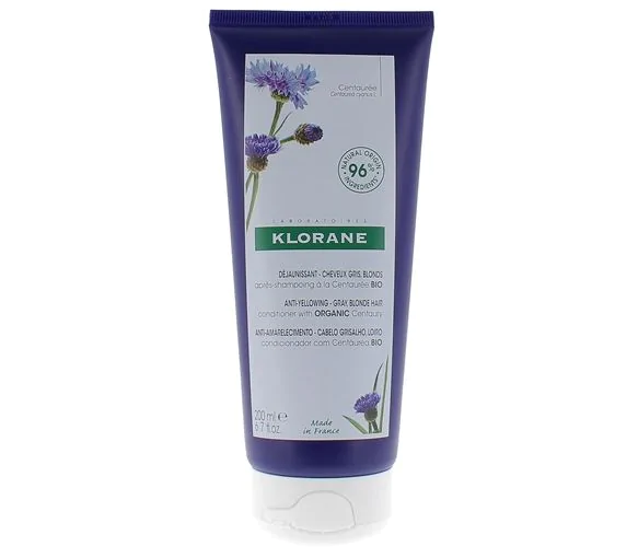 Après-shampooing déjaunissant Centaurée bio Klorane - tube de 200 ml