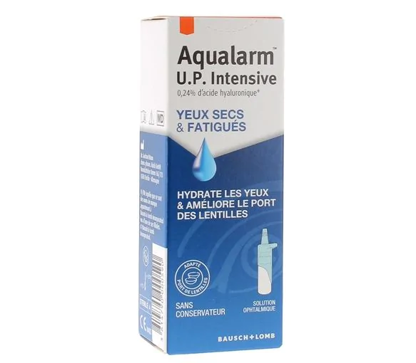 Aqualarm UP intensive solution ophtalmique yeux secs et fatigués Bausch+Lomb - flacon de 10ml