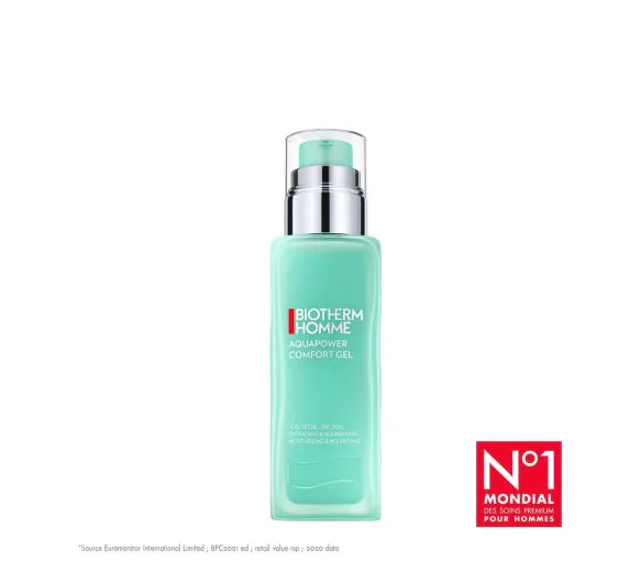 Aquapower Comfort Gel hydratant visage homme Biotherm - flacon-pompe de 75 ml