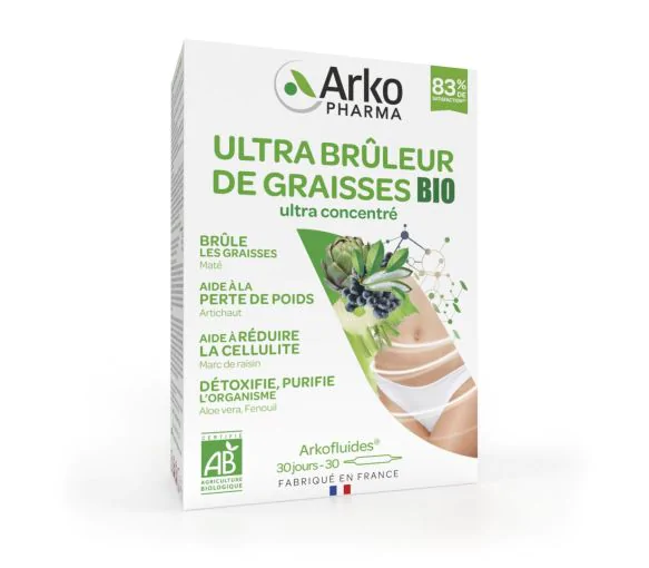 Arkofluides Ultra brûleur de graisses bio Arkopharma - boîte de 30 ampoules