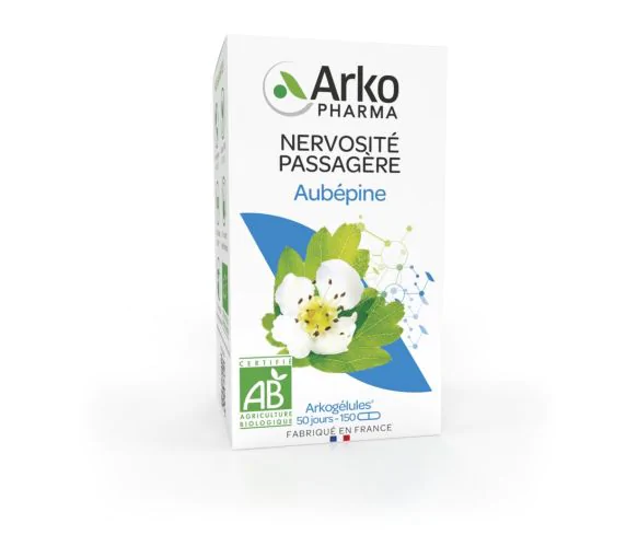 Arkogélules Aubépine nervosité passagère Arkopharma - boîte de 150 gélules