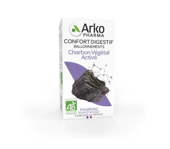 Arkogélules Charbon végétal bio Arkopharma - boite de 40 gélules