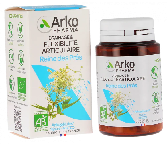 Arkogélules Reine des prés bio Arkopharma - boite de 45 gélules