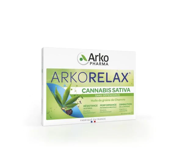 Arkorelax Cannabis sativa Arkopharma - boîte de 30 comprimés
