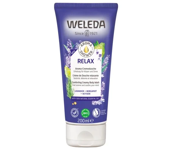 Aroma Shower Relax Crème de douche relaxante bio Weleda - tube de 200 ml