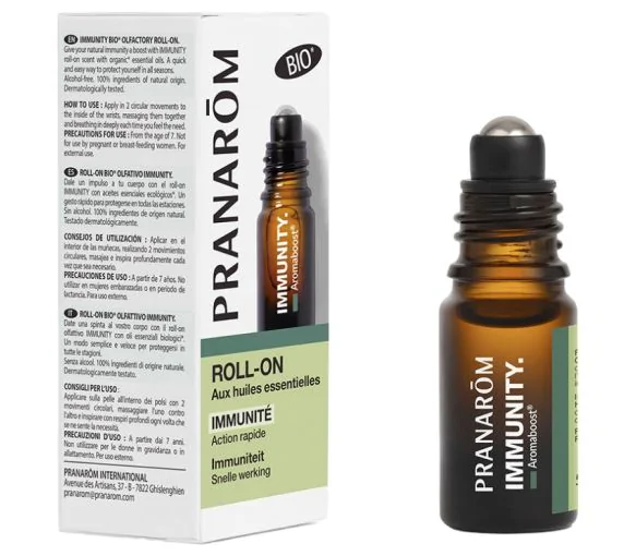 Aromaboost Immunity immunité Roll-on aux huiles essentielles bio Pranarôm - roll-on de 5 ml