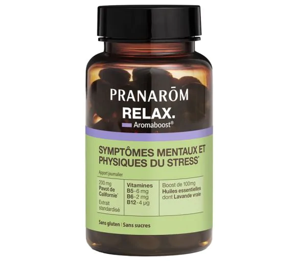 Aromaboost Relax Pranarôm - pot de 60 capsules