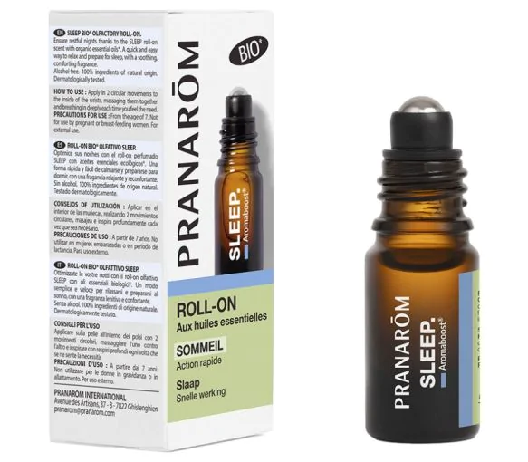 Aromaboost Sleep sommeil Roll-on aux huiles essentielles bio Pranarôm - roll-on de 5 ml
