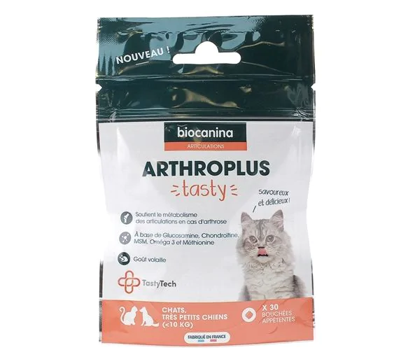 Arthroplus Tasty Chats et très petits chiens Biocanina - sachet de 30 bouchées appétentes
