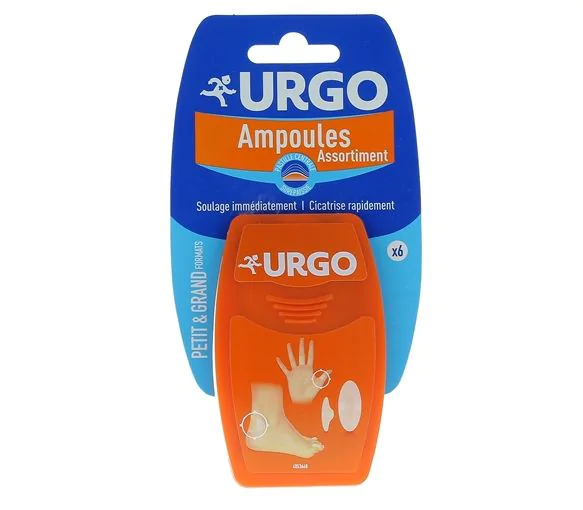 Assortiment pansements ampoules talon et pouce Urgo - boîte de 6 pansements