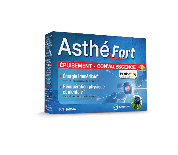 AsthéFort épuisement convalescence 3C Pharma - boite de 30 comprimés