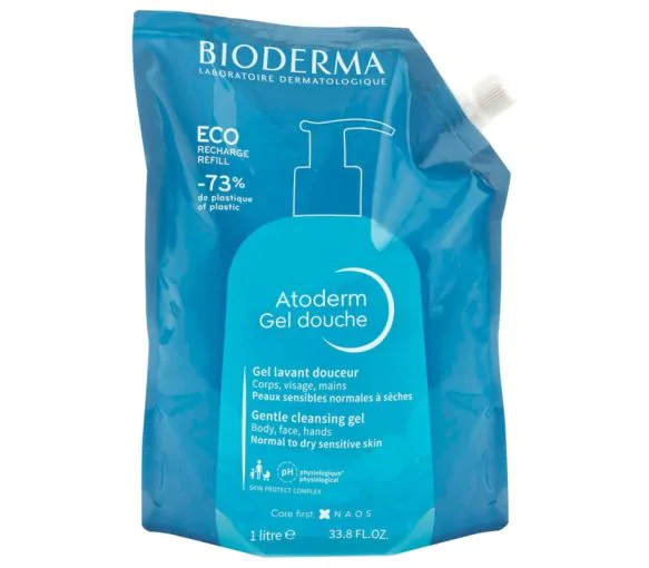 Atoderm gel douche nettoyant douceur Bioderma - éco-recharge de 1 L