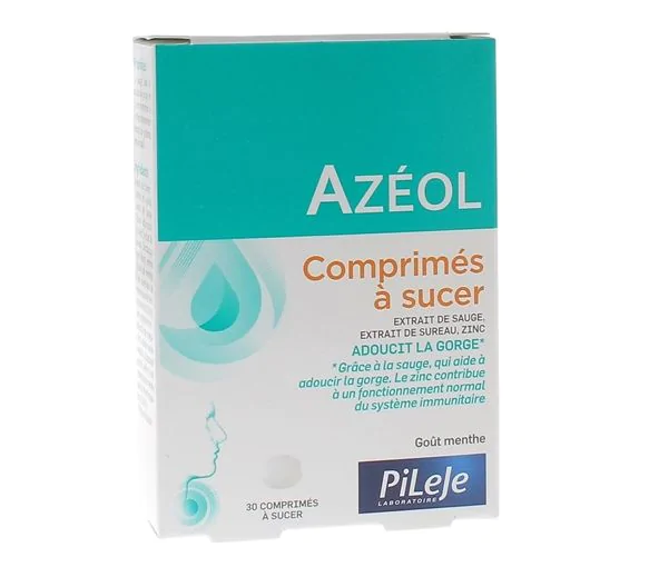 Azéol Adoucit la gorge Pileje - boîte de 30 comprimés