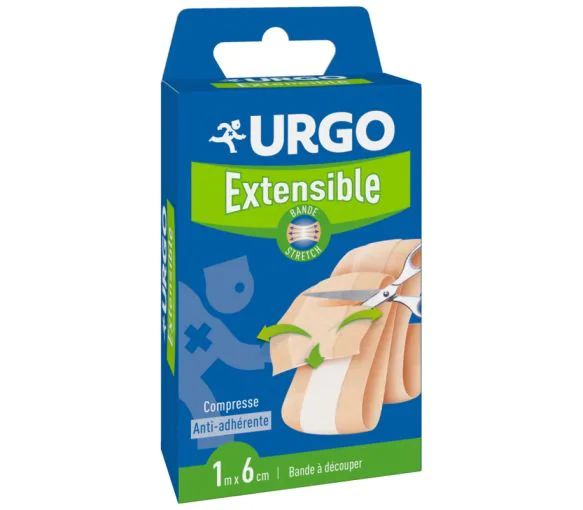 Bande extensible 1m x 6cm Urgo - 1 bande à découper