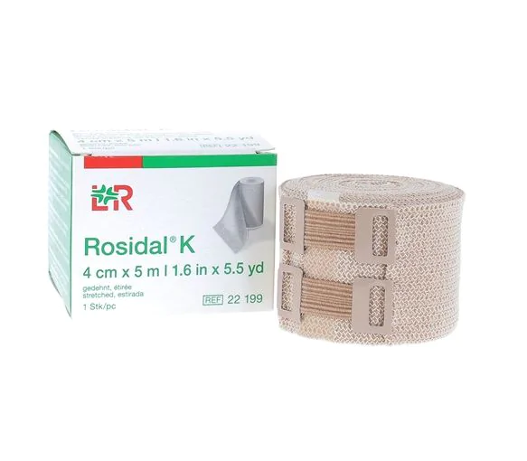 Bande à allongement court Rosidal K Lohmann & Rauscher - une bande de 4cm x 5m