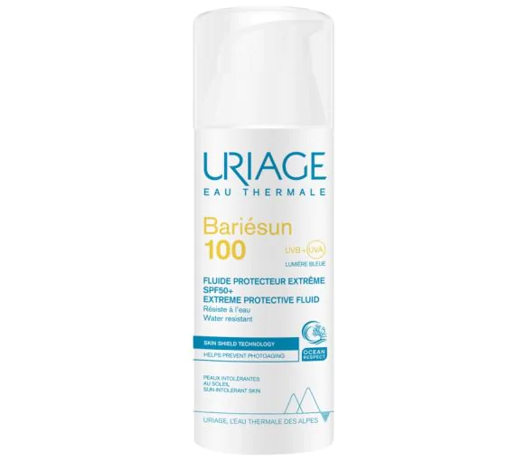 Bariésun 100 Fluide protecteur extrême SPF 50+ Uriage - flacon pompe de 50 ml