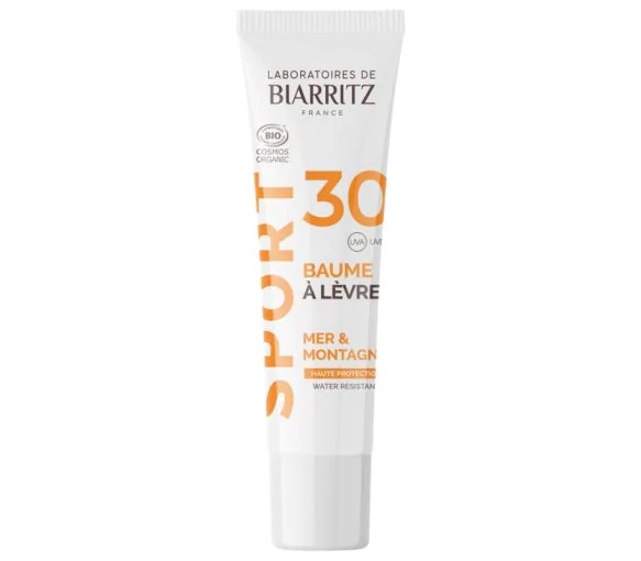 Baume à lèvres sport mer & montagne SPF30 bio Laboratoires de Biarritz - tube de 15 ml