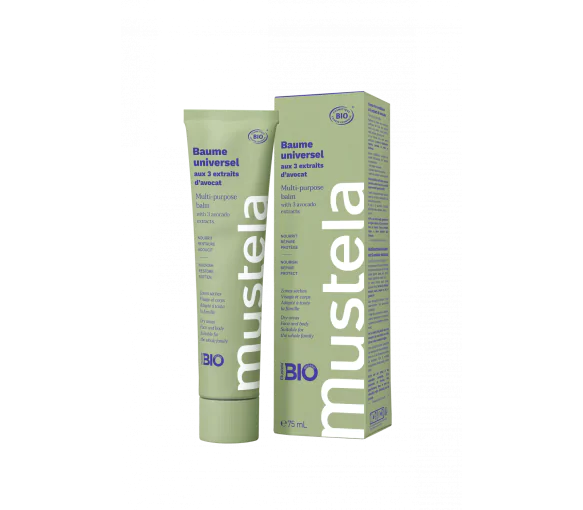 Baume universel bio aux 3 extraits d'avocat Mustela - tube de 75ml