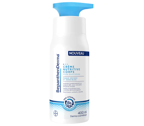 BepanthenDerma Crème Nutritive Corps 400 ml Peaux sèches et Sensibles