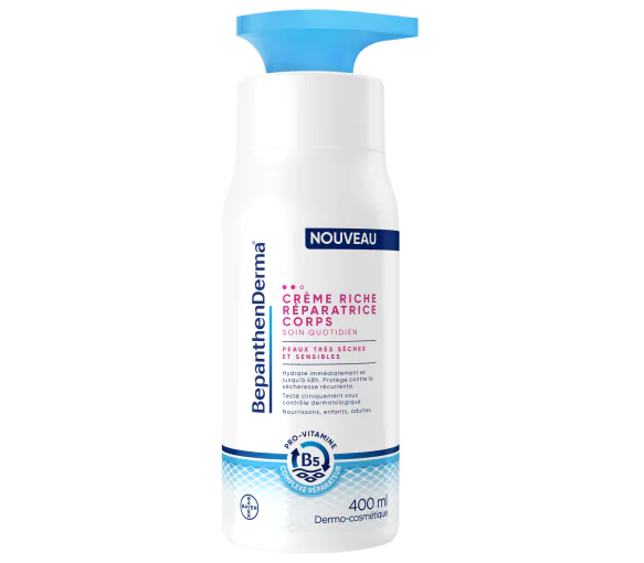 BepanthenDerma Crème Riche Réparatrice Corps 400 ml Peaux sèches et sensibles
