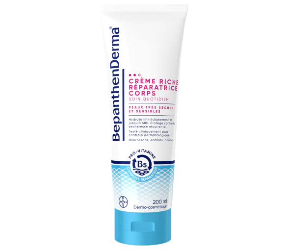 BepanthenDerma Crème Riche Réparatrice Corps 200 ml Peaux sèches et sensibles