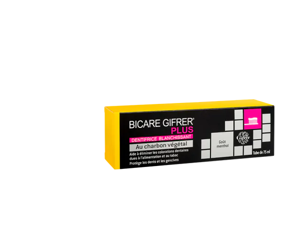 Bicare Gifrer Plus Dentifrice blanchissant au charbon végétal - tube de 75 ml