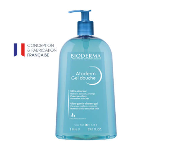 Atoderm gel douche nettoyant douceur Bioderma - flacon de 1 L