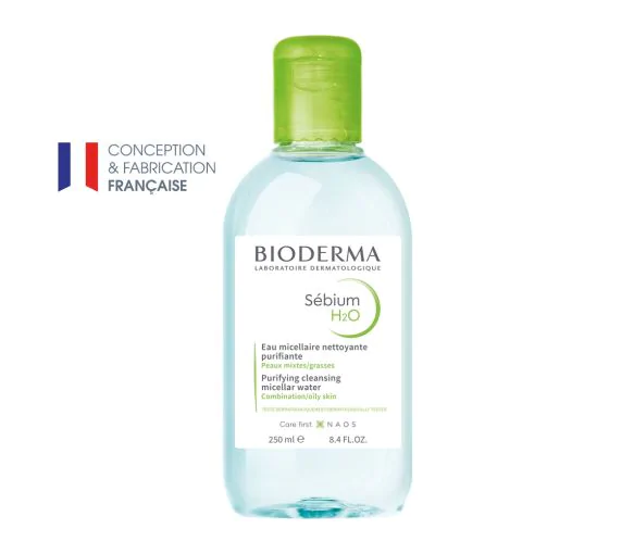 Sébium H2O Eau micellaire nettoyante purifiante Bioderma - flacon de 250 ml