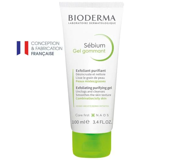 Sébium gel gommant exfoliant purifiant Bioderma - tube de 100 ml