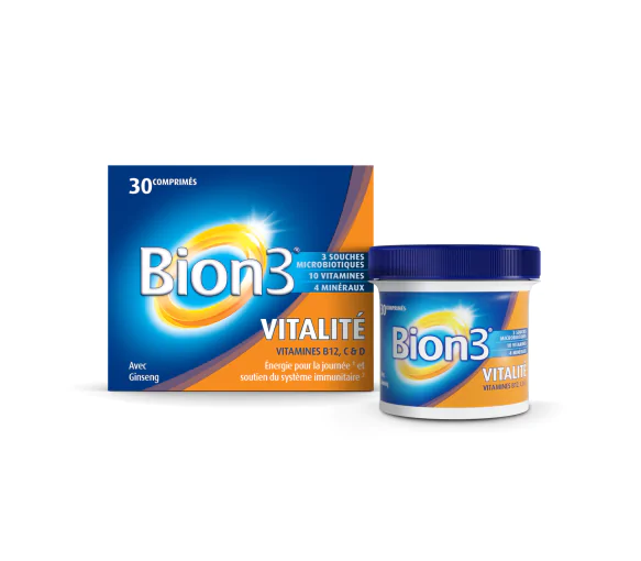 Bion3 vitalité contre la fatigue - boite de 30 comprimés