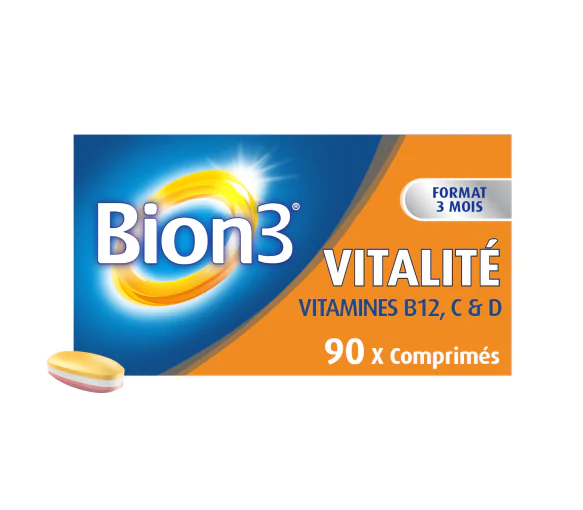 Bion3 vitalité contre la fatigue - boîte de 90 comprimés