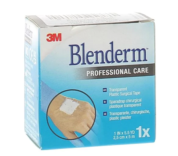 Blenderm Sparadrap occlusif 3M - boîte d'un sparadrap de 25 mm x 5 m