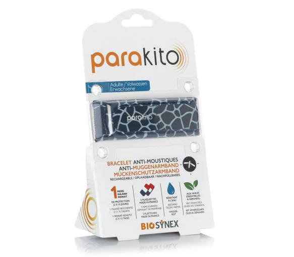 Bracelet anti-moustiques girafes Parakito - 1 bracelet + 2 recharges