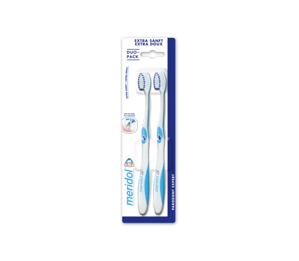 Brosse à dents extra doux Parodont expert Meridol - 2 brosses à dents