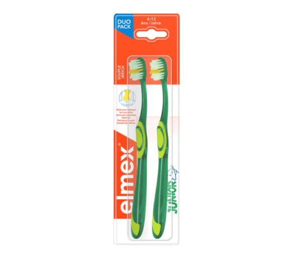 Brosse à dents souple Junior 6-12 ans Elmex - 2 brosses à dents