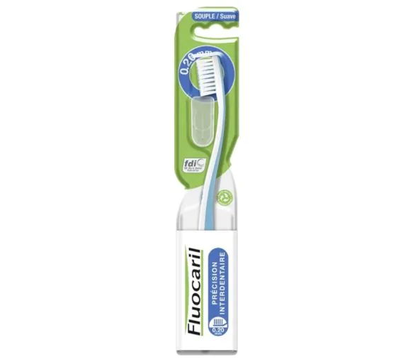 Brosse à dents souple Précision interdentaire Fluocaril - une brosse à dents