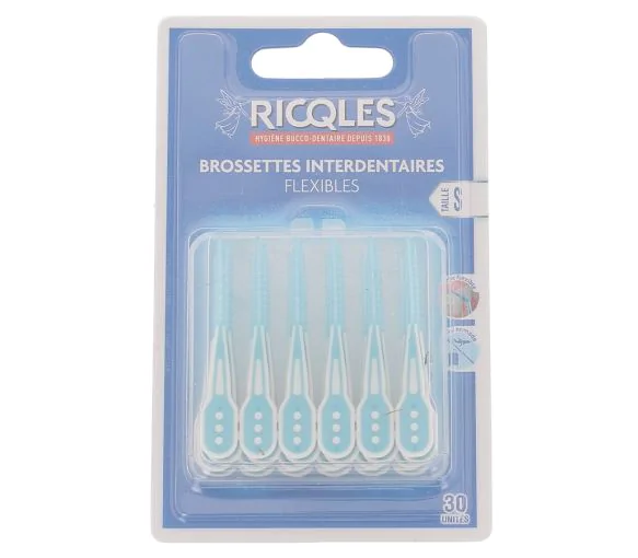 Brossettes interdentaires flexibles taile S Ricqles - boite de 30 unités