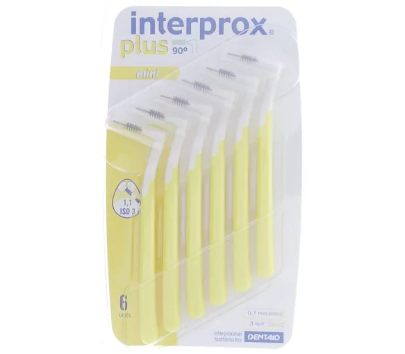 Brossettes interdentaires mini interprox plus jaune Crinex - 6 brossettes