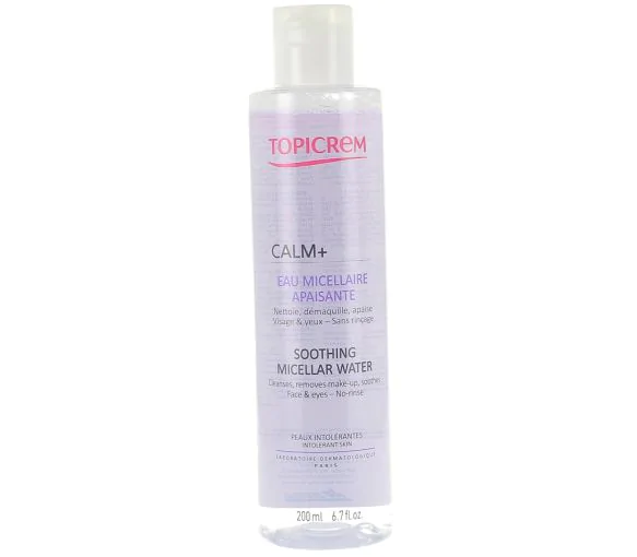 CALM+ eau micellaire apaisante Topicrem - flacon de 200 ml