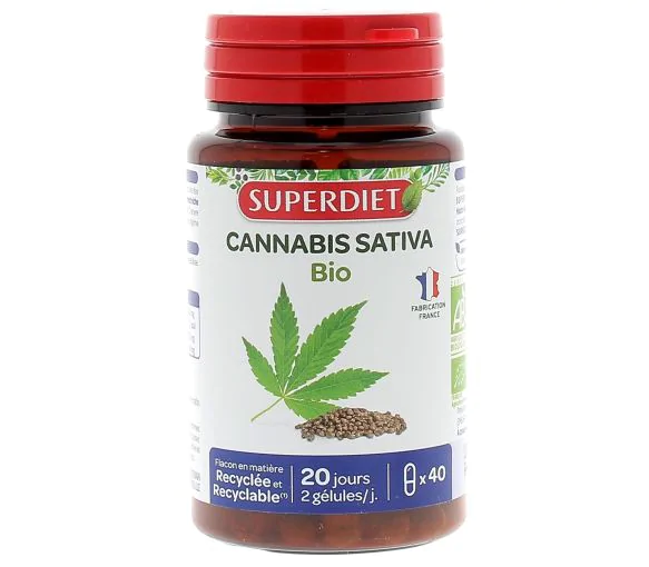 Cannabis sativa bio Super Diet - boite de 40 gélules